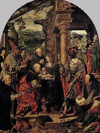 Joos van cleve The Adoration of the Magi Sweden oil painting art